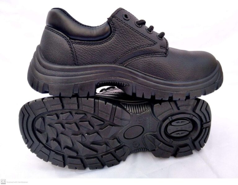RH 001 Black Split Leather Safety Shoes - Dubai