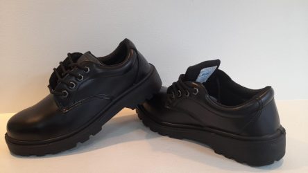 Black Smooth Leather Safety Shoes RAH 001