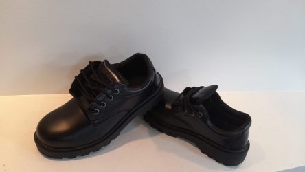 Black Smooth Leather Safety Shoes RAH 001