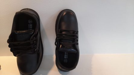 Black Smooth Leather Safety Shoes RAH 001