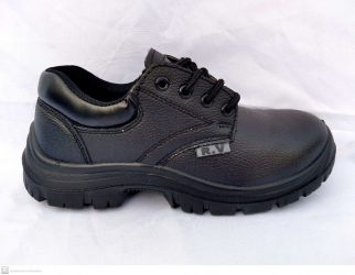 RH 001 Black Split Leather Safety Shoes - DXB
