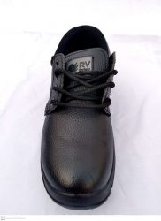 RH 001 Black Split Leather Safety Shoes - UAE
