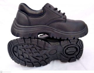 RH 001 Black Split Leather Safety Shoes - Dubai