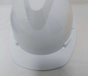 White safety helmet - top