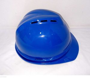 Blue Safety Helmet - side